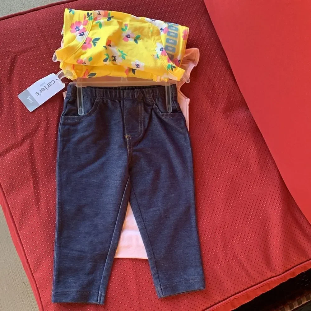 Take 50% OFF- Carter 3pcs Girls Wear, Size-9M
